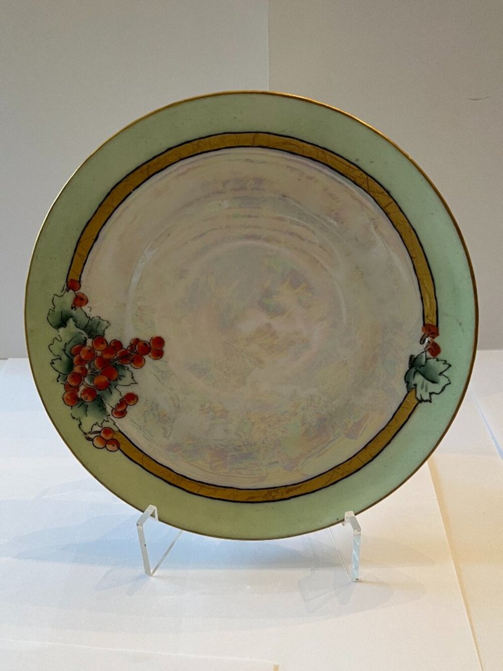 Six vintage, fruit-themed porcelain dessert plates by MZ Altrohlau CM-R - Picture 6 of 13